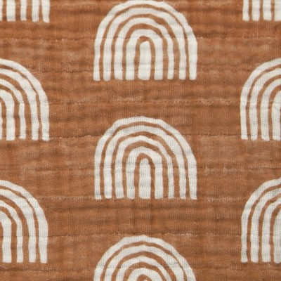 Terracotta Rainbow Organic Cotton Muslin Swaddle Blanket