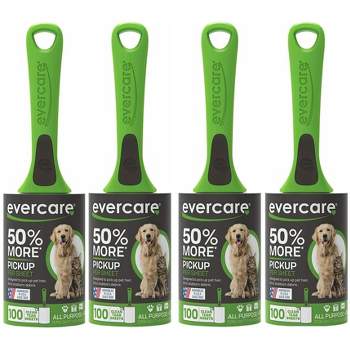 Evercare All Purpose Stick Pet Hair Lint Roller, 100 Sheets,4 Pack