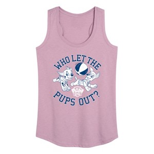 Women's - Paw Patrol - Who Let The Pups Out Graphic Racerback Tank - 1 of 4