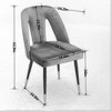 Dronkon Set of 2 Modern Velvet Dining Chairs, with Nailhead Trim & Gold-Tipped Black Metal Legs - 2 of 4