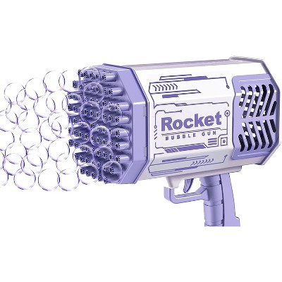  Bubble Machine Gun, Purple Bubble Gun with Lights