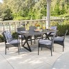 Christopher Knight Home Ashworth Outdoor Aluminum and Wicker 7 Piece Dining Set with Cushion - 2 of 4