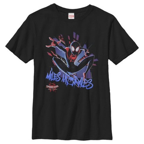 Boys' Spider-man Front Back Elevated Short Sleeve Graphic T-shirt - Black  Xxl : Target