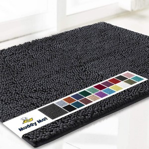 Muddy Mat Highly Absorbent  Soft Chenille Door Mat and Pet Rug Non Slip Thick Washable Area and Bath Mat for Indoor and Outdoor - 1 of 2