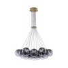 Rennnsan Lumi 19-Light Brass Modern Glam Bubble Chandelier, Sputnik Globe Chandelier with Gradient Gray Glass Shades for Living Room - 4 of 4