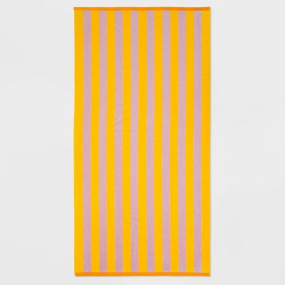 WOW Reversible Beach Towel Cream/Orange/Yellow - Sun Squad™