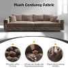 KTMBDW 102.4" Sofa Couch, Comfy Couches for Living Room, Plush Corduroy Sofas for Living Room, Tool-Free Setup Deep Seat Sofa - 4 of 4