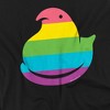 Rainbow Striped Easter Peep Kids T Shirt for Toddlers, Black - 3 of 4