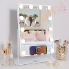 HOMLUX Wireless Charging Makeup Mirror - Adjustable LED, Detachable 10X Magnification, Smart Touch - 2 of 4