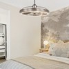 Parrot Uncle  27.5" Brushed Nickel Integrated LED Indoor 6-Speed Caged Ceiling Fan, Modern - 4 of 4