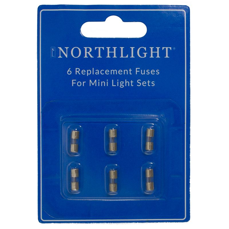 Northlight Set of 6 Replacement Fuses For Mini Christmas Lights, 3 Amps, 2 of 3