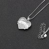 Granddaughter Necklace for Women by Ginger Lyne CZ Heart Pendant White Gold Plated - 4 of 4
