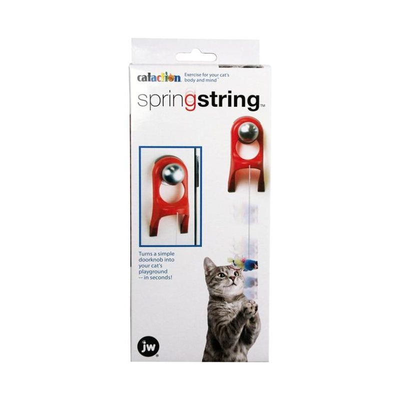 JW Pet Springstring Feathered Mouse Interactive Cat Toy, 1 of 4