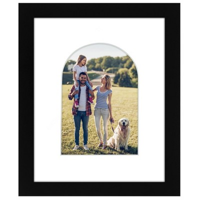 Americanflat 8" x 10" Picture Frame with Mat - Arch, Oval & Wavy Designs - Stylish Decor for Living Rooms, Dorms, Offices & More