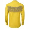 BLUEMING Men's Western Cowboy Fringe Shirt Costume Long Sleeve Casual Hippie Slim Fit Button Down Shirt - 2 of 4