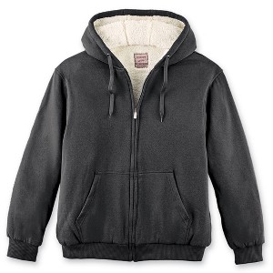 Collections Etc Ultra Soft Fleece Lined Zip-Up Hooded Sweatshirt - 1 of 4