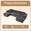 XIZZI Modular Sectional Sofa Couch, L/U-Shape Upholstered Couch, Modern Minimalist Couches for Living Room, Free Combination Deep Seat Corner Couch - 2 of 4