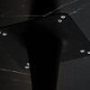 ORRD 31.50"Modern Octagonal Coffee Table with Printed Black Marble Table Top,Metal Base, for Dining Room, Kitchen, Living Room - 3 of 4