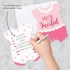 Big Dot of Happiness It's a Girl - Shaped Fill-in Invitations - Pink Baby Shower Invitation Cards with Envelopes - Set of 12 - 2 of 4