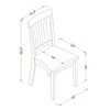 East West Furniture,Antique dining room chair for kitchen With Cushion Seat Finish Set of 2 - 3 of 3