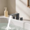 VEVOR Roman Tub Faucet, Bath Tubs Faucets Set with 2 Handles, Roman Tub Faucets Deck Mount for Pet Washing, Baby Care, Adult Bathing, Black - 2 of 4