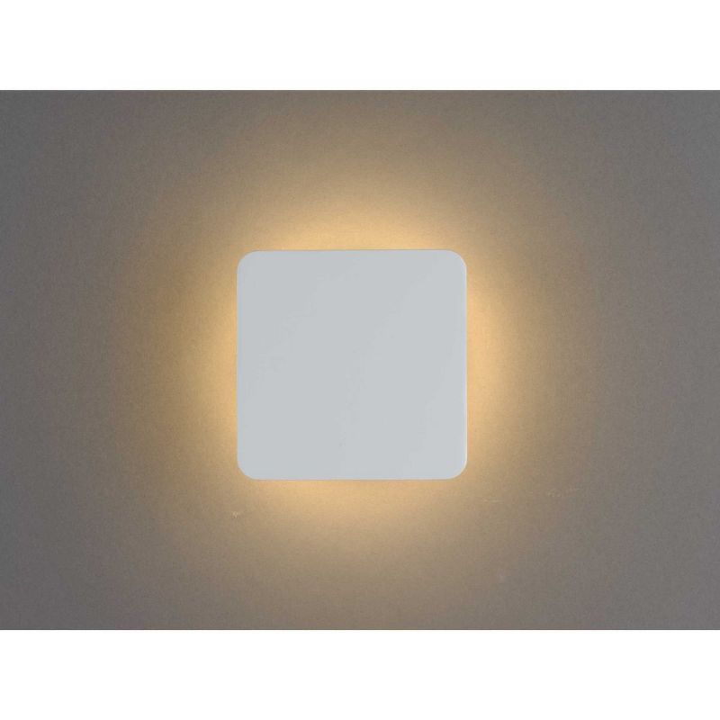 Progress Lighting Z-2025 1-Light Satin White LED Modern Outdoor Square Wall Light with Shade, 2 of 3