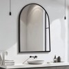 Wooakway 31''x24'' Modern Arch Top Metal Bathroom Mirror Frame Decorative Wall Mirror - 2 of 4