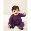 Leveret Matching Family Pajamas – Purple & Dark Gray Stripes – 100% Cotton – Customizable for Personalization - 3 of 4