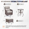 Gymojoy Outdoor Patio Swivel Chairs Glider Chair Set with 6" Thick Cushions Glider Chairs and Ottoman for Garden - 2 of 4
