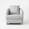 Havenstone Upholstered Accent Chair with Ball Feet Gray (KD) - Threshold™ designed with Studio McGee - image 3 of 4