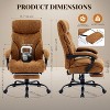 Ergonomic Office Gaming Chair - 350Lb Capacity, 90°-135° Recline, Adjustable Height & Lumbar Support, PU Leather, 360° Wheels - 2 of 4