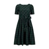 Hope & Henry Women's Organic Short Sleeve Holiday Dress with Waist Sash, Merry Pine Plaid, 10 - 4 of 4