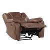 Katrine Reclining Sofa Loveseat and Chair Set Brown - Steve Silver Co.: Luxurious Faux-Leather, Manual Motion, Padded Armrests - 4 of 4