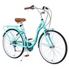Okak 24/26IN Ladies Cruiser Bicycle with Steel Frame, Womens Bike with Rear Back Rack and 7 Speed System, Girls Bike for Teens and Adults - 2 of 4