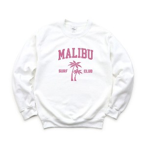 Simply Sage Market Women's Graphic Sweatshirt Embroidered Malibu Surf Club - 1 of 3