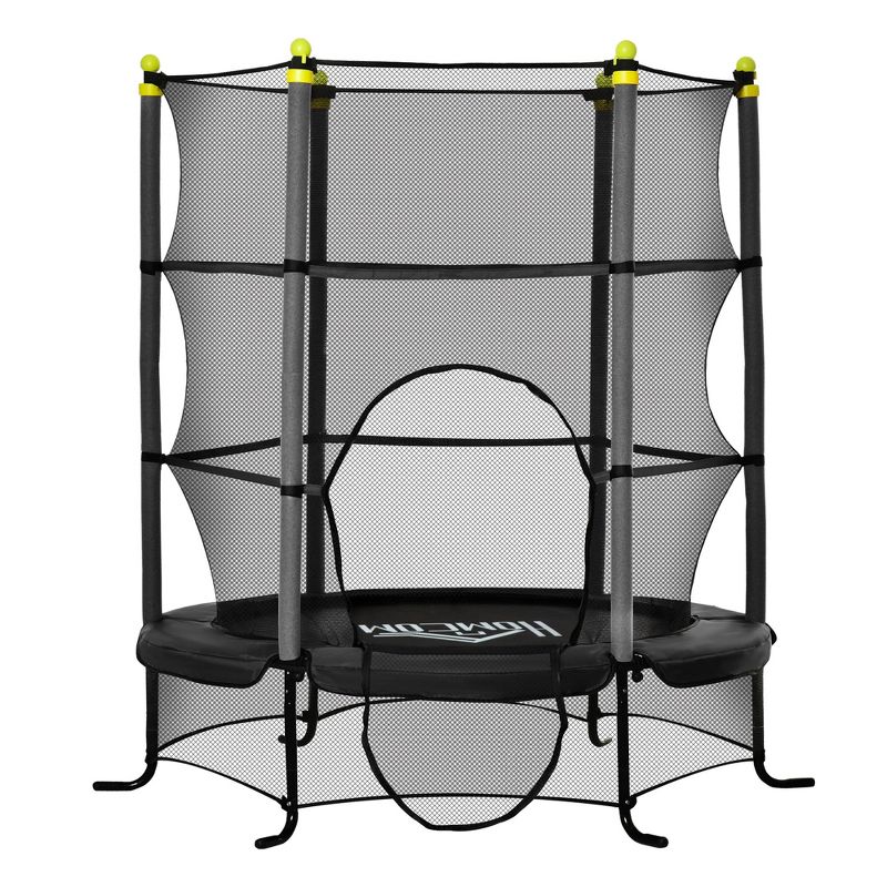 Soozier 5.3' Kids Trampoline, 64" Indoor Trampoline for Kids with Safety Enclosure for 3-10 Year Olds, Indoor & Outdoor Use, 4 of 7