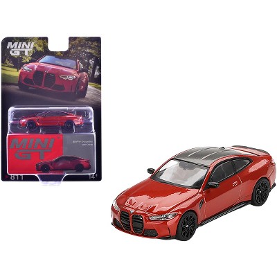 BMW M4 Competition Sakhir Orange Metallic with Carbon Top Limited Edition 1/64 Diecast Model Car by Mini GT