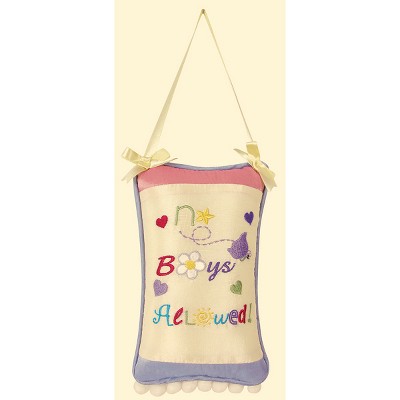 C&F Home 5" x 8" No Boys Allowed Embroidered Throw Pillow
