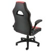 Elama High Back Adjustable Faux Leather Office Chair in Black and Red - 4 of 4