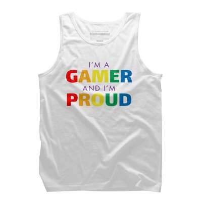 Adult Design By Humans I'm a Gamer and I'm Proud Pride By Tank Top