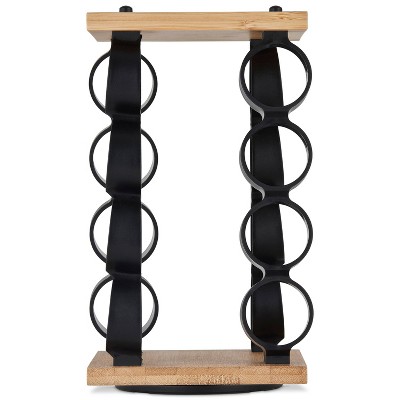 Bamboo Revolving Countertop Spice Rack with 16 Jars