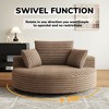 55 inch Beige Corduroy Foam Single Swivel Chair for Living Room and Bedroom - 2 of 4