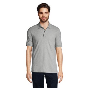Lands' End School Uniform Men's Long Sleeve Interlock Polo Shirt - 1 of 4
