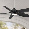 52" Casa Vieja Modern Industrial Indoor Outdoor Ceiling Fan with LED Light Remote Control Matte Black Damp Rated for Patio Exterior House Porch Gazebo - 2 of 4