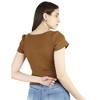 Artyska Women's Summer Sweetheart Neck Ribbed Knit Cap Sleeve Casual Crop Tops - 4 of 4