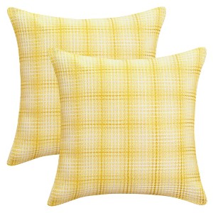 REGALWOVEN Plaid Decorative Check Soft Throw Pillow Covers  2 Pcs - 1 of 4