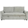 VYNXARIA 78 Inch 3 in 1 Convertible Sleeper Sofa Bed, Modern Fabric Loveseat Futon Sofa Couch with Pullout Bed,Light Gray - 3 of 4