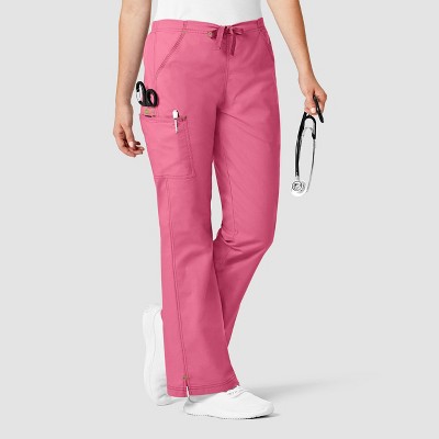 Wink Grace - Women's Flare Leg Cargo Scrub Pant - Papaya : Target