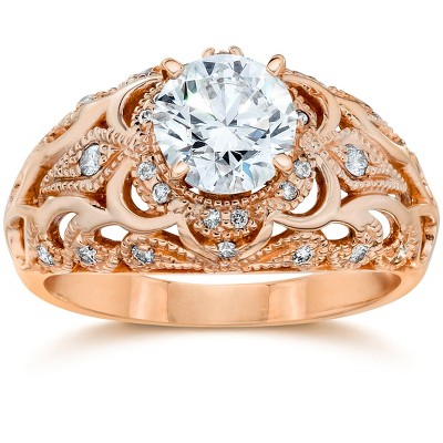 Pompeii3 Emery .75Ct Vintage Diamond Antique Engagement 14K Rose Gold