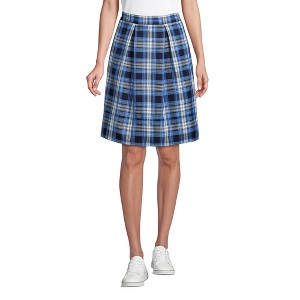 Lands' End School Uniform Women's Plaid Pleated Skort Top of Knee - 1 of 3